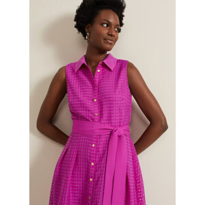 Phase Eight Carey Sleeveless Check Midi Dress